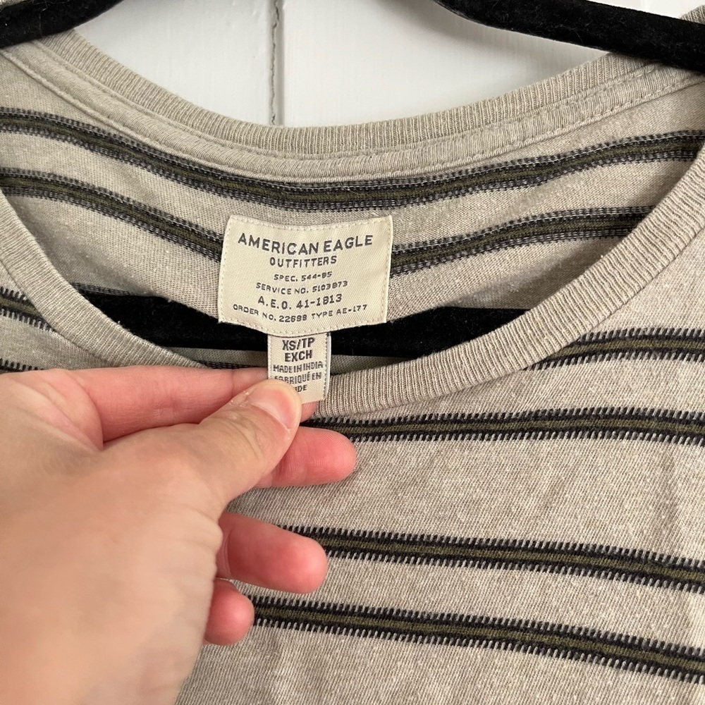 Vintage American Eagle Basic Stripe Tee Size XS - Picture 3 of 4